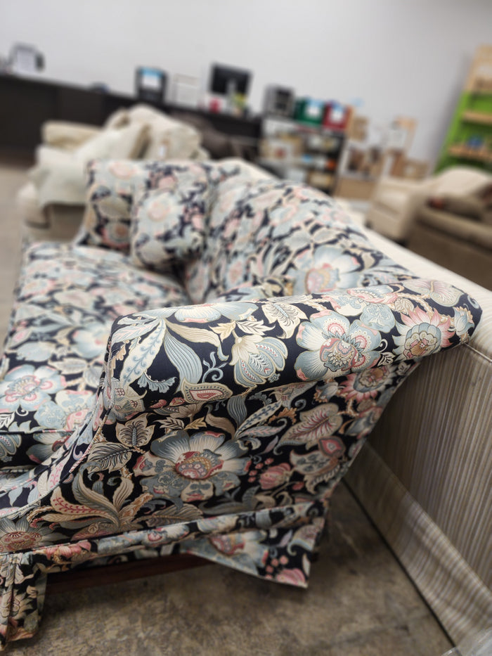 Vintage Floral Upholstered Loveseat