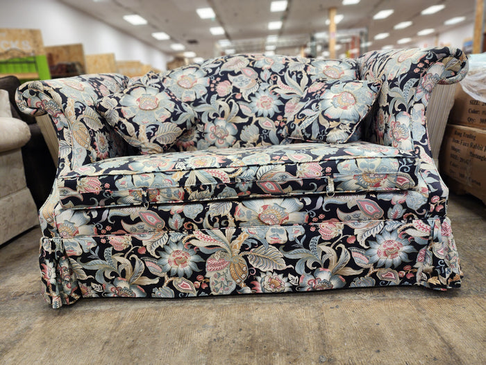 Vintage Floral Upholstered Loveseat