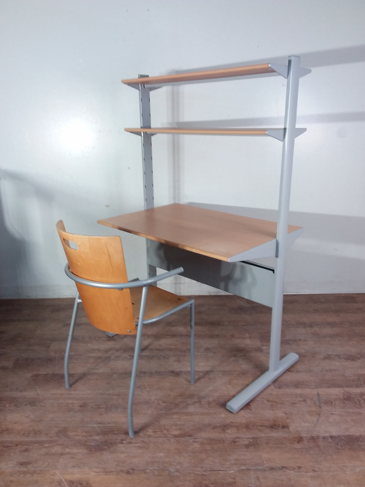 Desk With Shelves & Chair