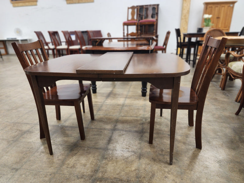 Dark Wooden Dining Set w/ 2 Chairs