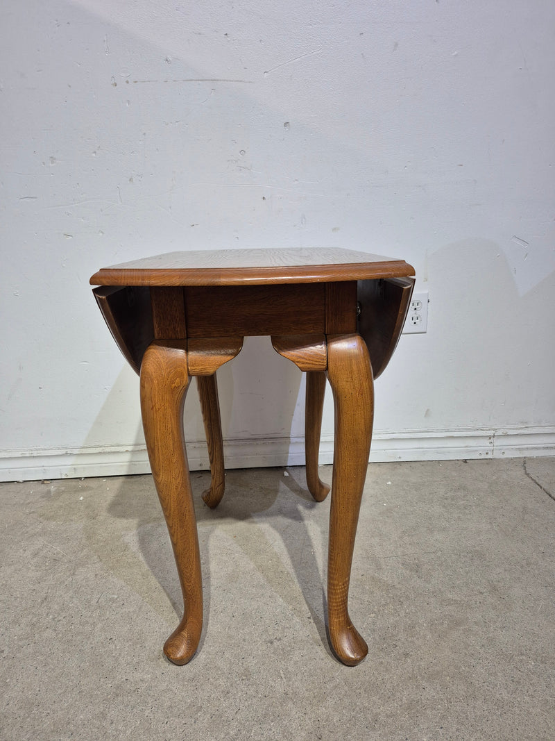 Oak Drop Leaf Side Table