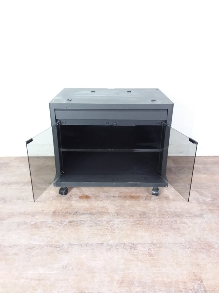 Black TV Stand On Wheels