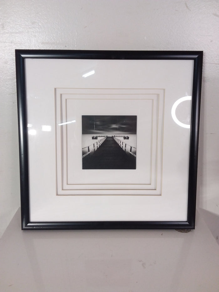 Black & White Dock Framed Print