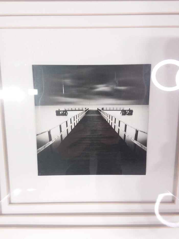 Black & White Dock Framed Print