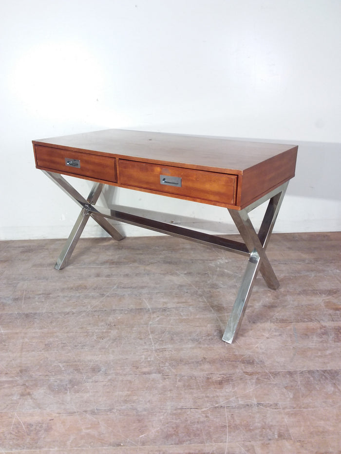 Wood Desk With Chrome Legs