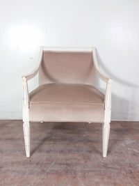 White & Tan Armchair