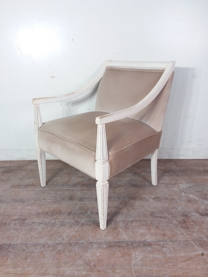 White & Tan Armchair