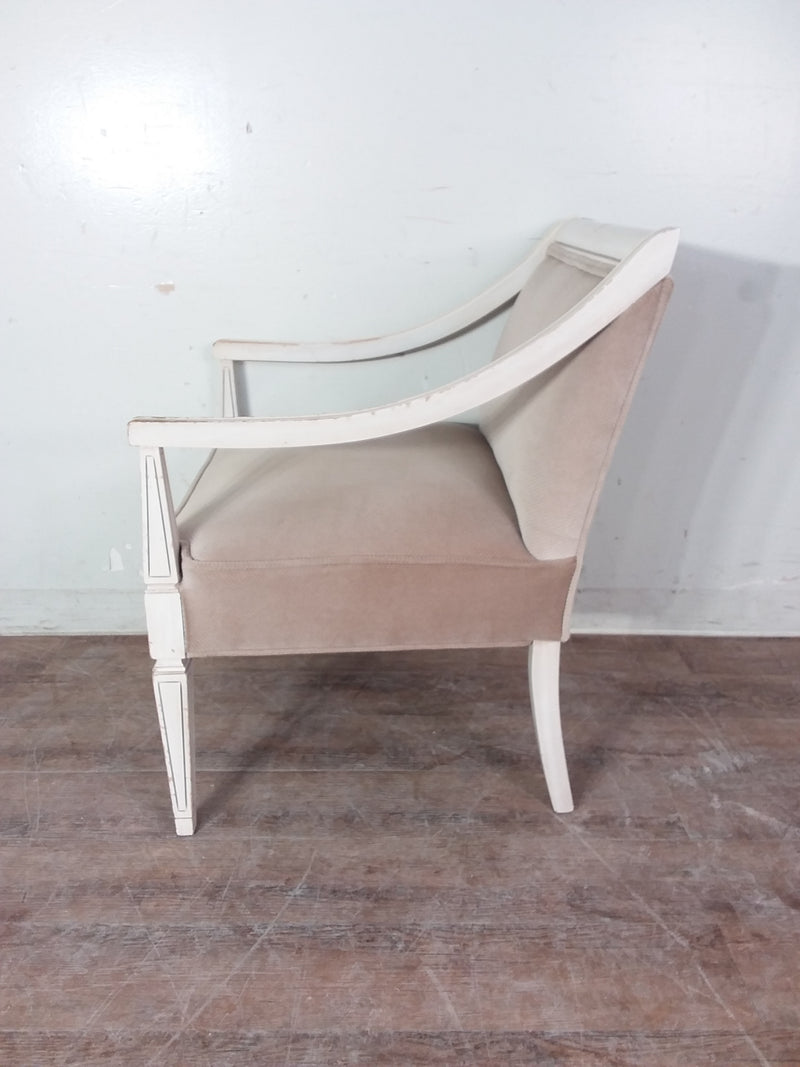 White & Tan Armchair