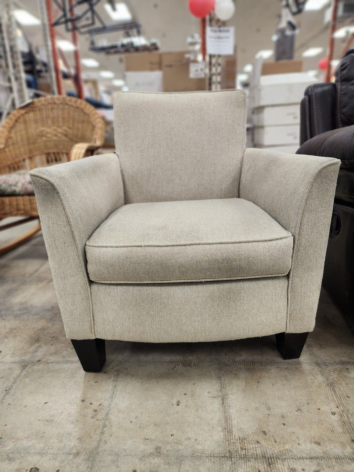 Taupe Upholstered Armchair