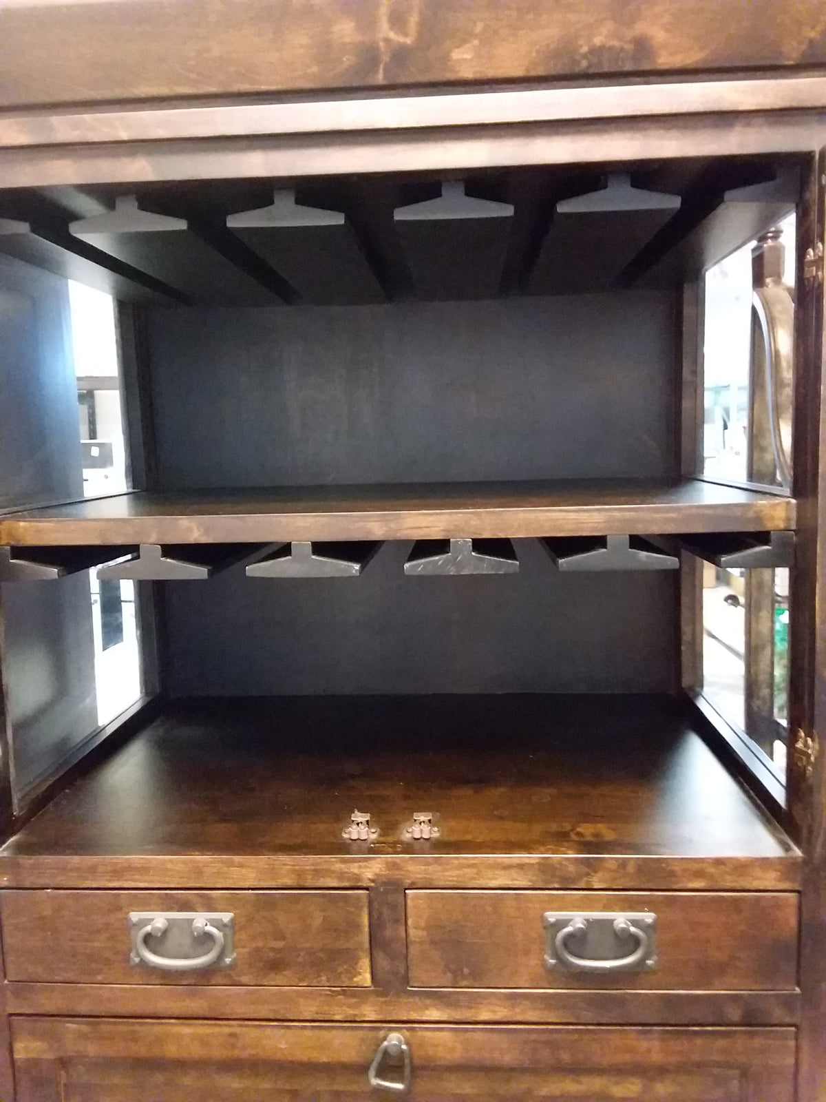 Dark Walnut Wine Cabinet