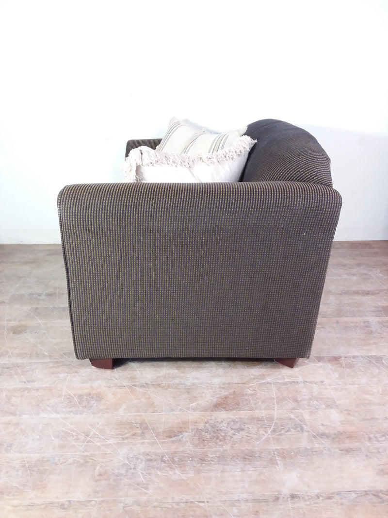 Brown Patterned Love Seat