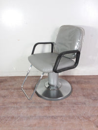 Grey & Chrome Finish Barber Chair