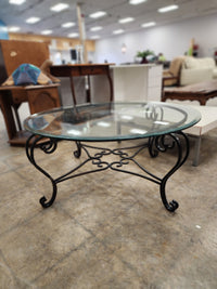 Round Glass Top Coffee Table