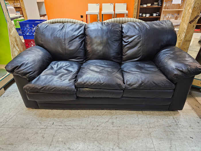 3-Seater Black Sofa