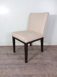 Tan Studded Accent Chair