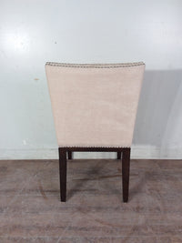 Brown & Tan Studded Accent Chair