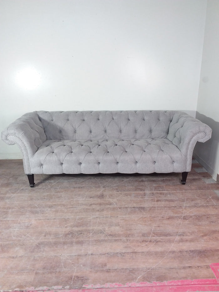 Light Grey Studded Sofa