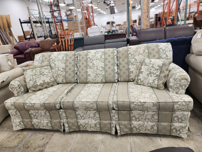 Green Floral 3 Seater Sofa