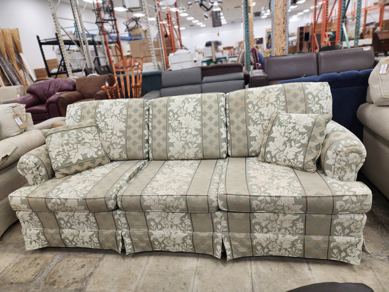 Green Floral 3 Seater Sofa