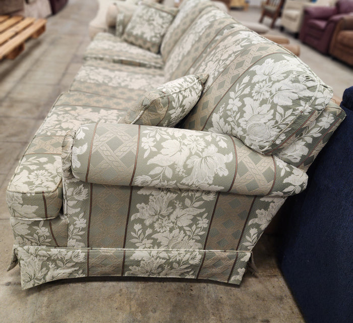 Green Floral 3 Seater Sofa