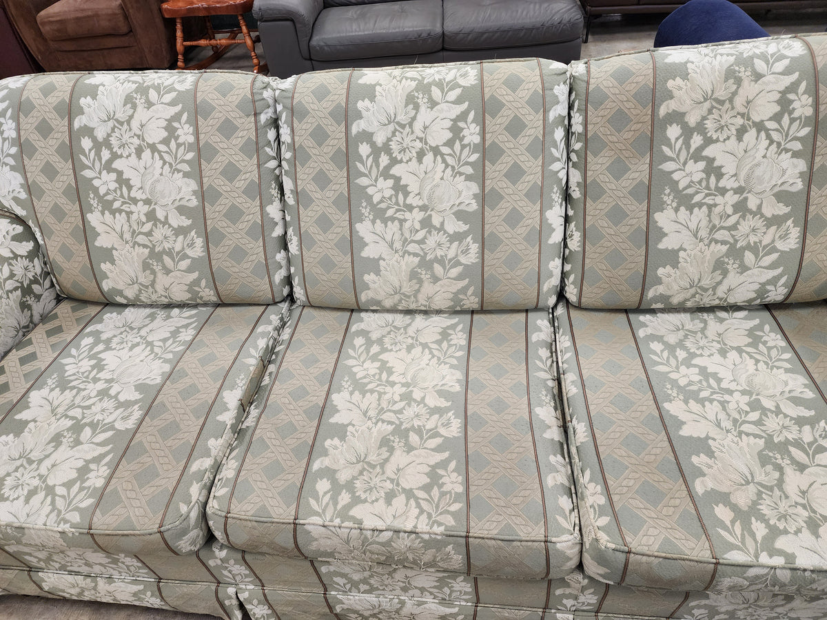 Green Floral 3 Seater Sofa