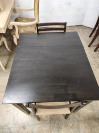 Dark Wooden Drop Leaf Dining Set