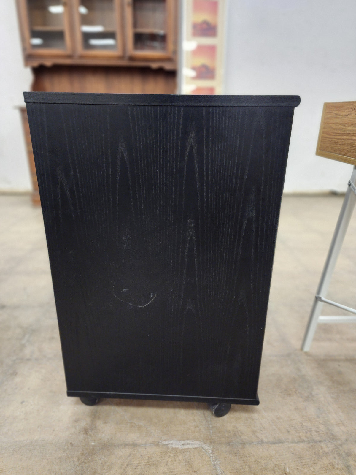 Black Shoe Cabinet w/ 2 Flip Drawers