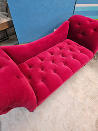 Rolled Arm Velvet Chair