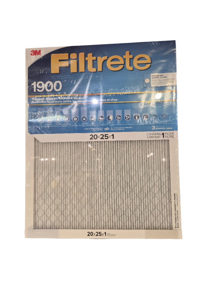 20x25x1 Air Filter Maximum Allergen MPR 1900 MERV 13