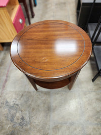 Round Wooden End Table