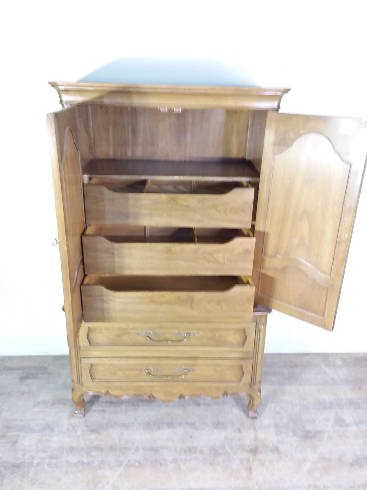 Five Drawer, One Shelf Armoire