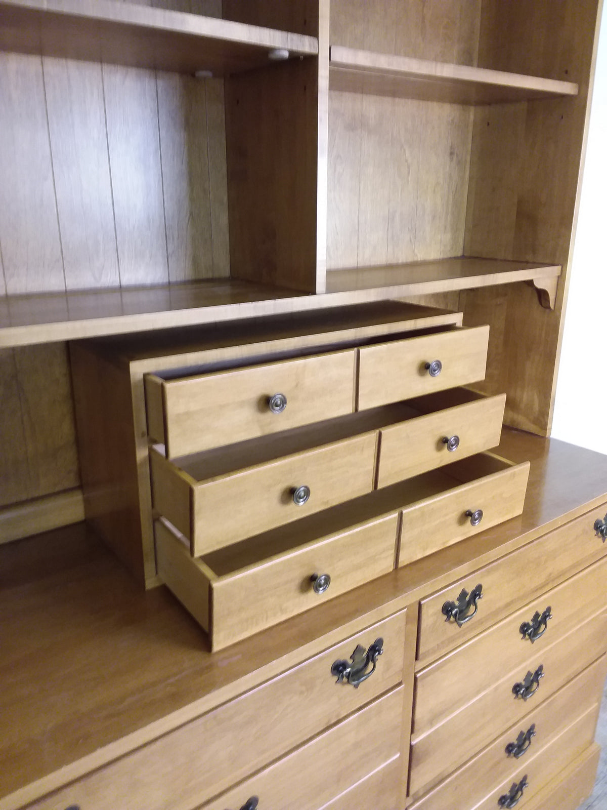 6 Drawer Dresser With Shelving Unit