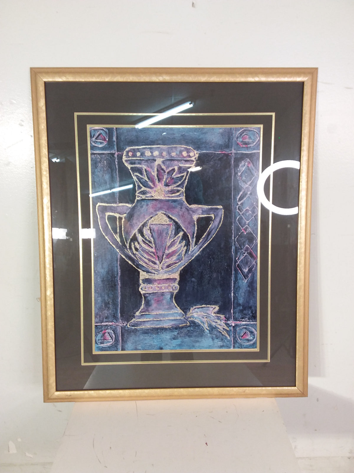 Ornate Colorful Vase Framed Print