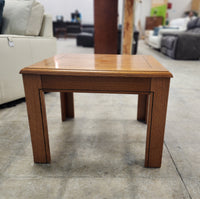 Wooden Checkered Side Table