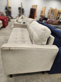 Beige Upholstered 3 Seater Sofa