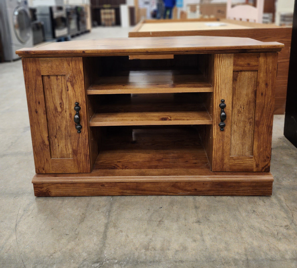 Golden Oak Wooden Tv Stand