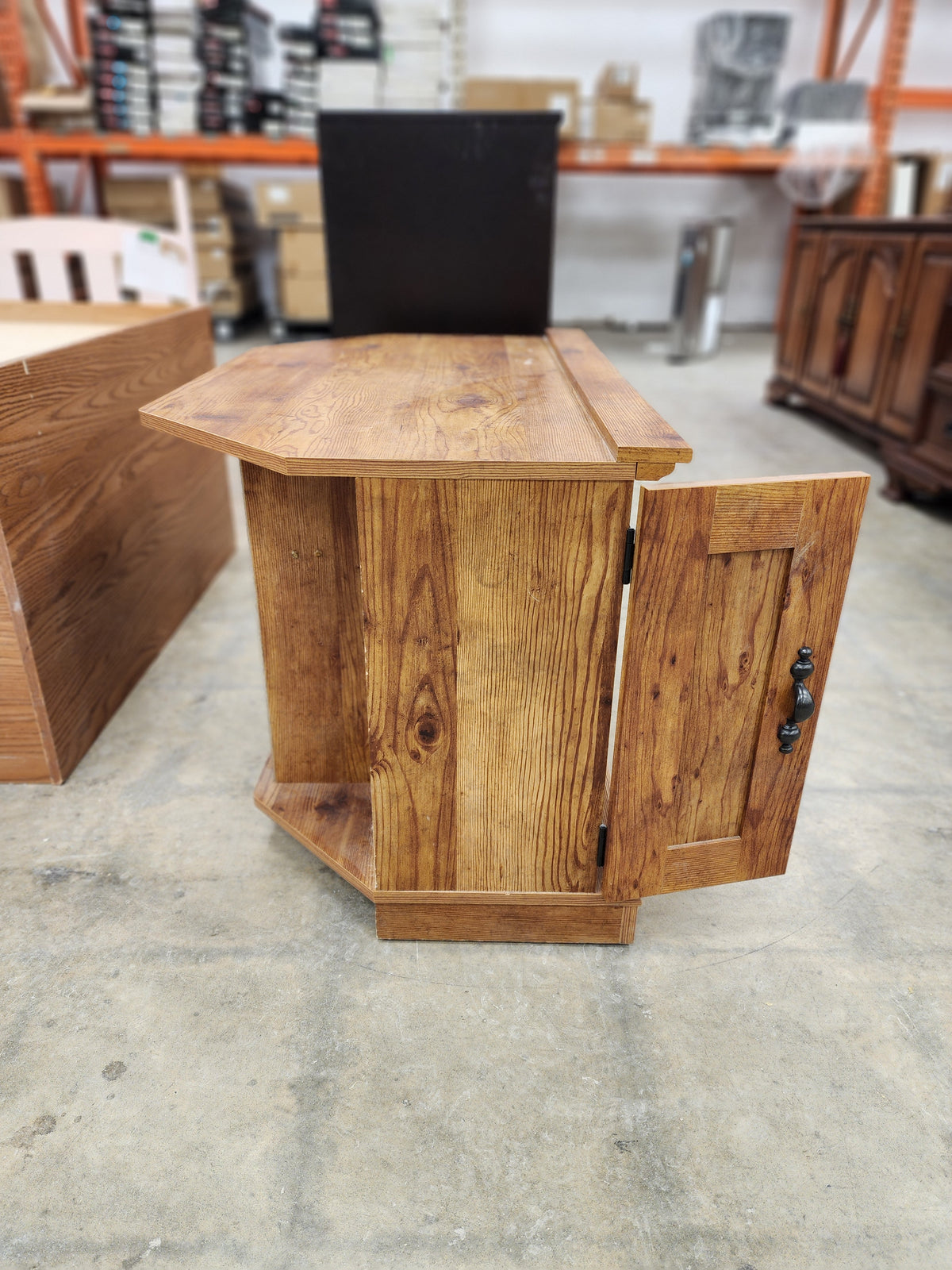 Golden Oak Wooden Tv Stand