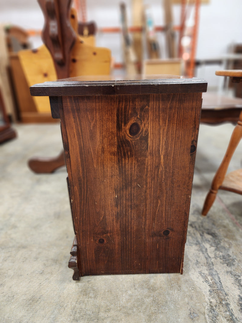 Walnut 2 Drawer Nightstand