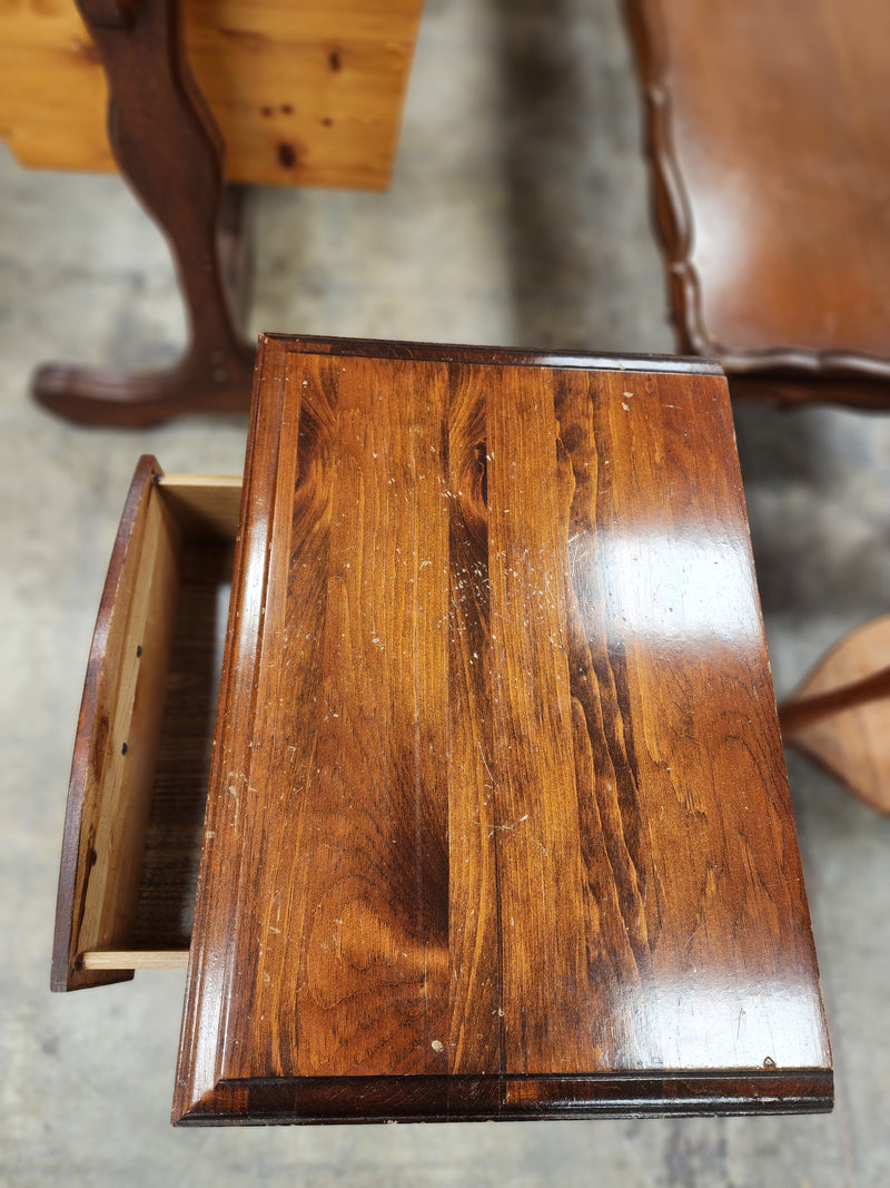 Walnut 2 Drawer Nightstand