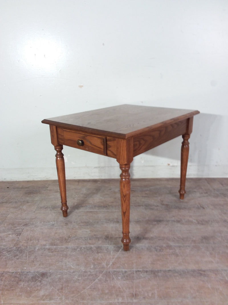 Wood Side Table With Drawer