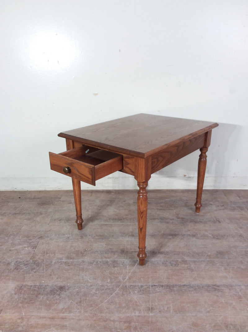 Wood Side Table With Drawer