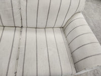 Beige Striped Upholstered Loveseat