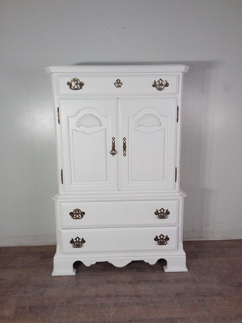 White Armoire With 5 Drawers