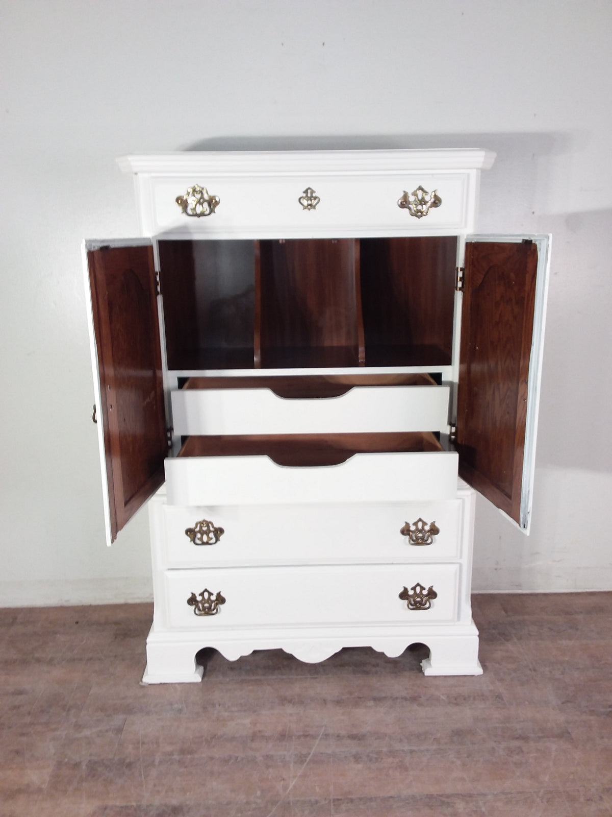 White Armoire With 5 Drawers