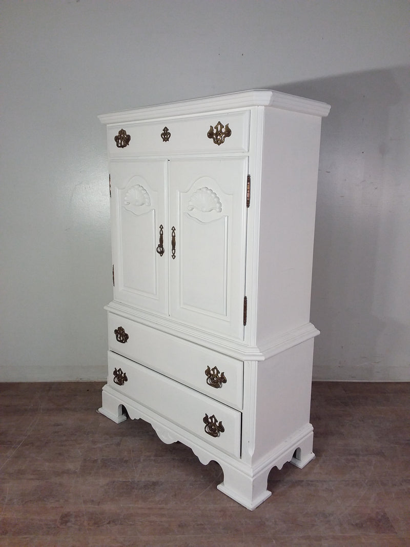 White Armoire With 5 Drawers