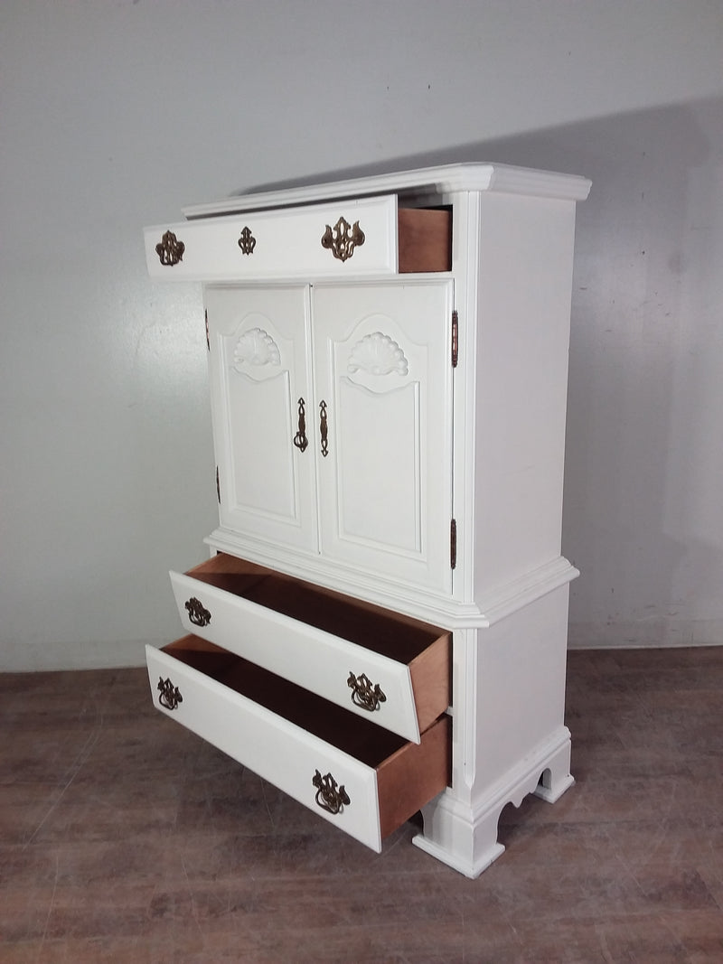 White Armoire With 5 Drawers