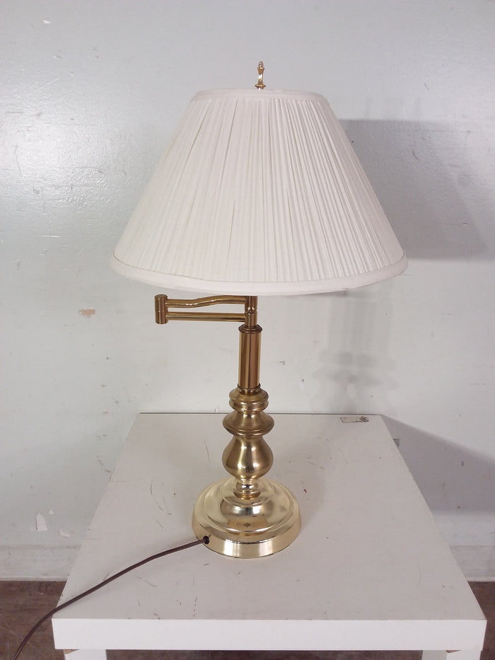 Brass Finish Swing Out Table Lamp