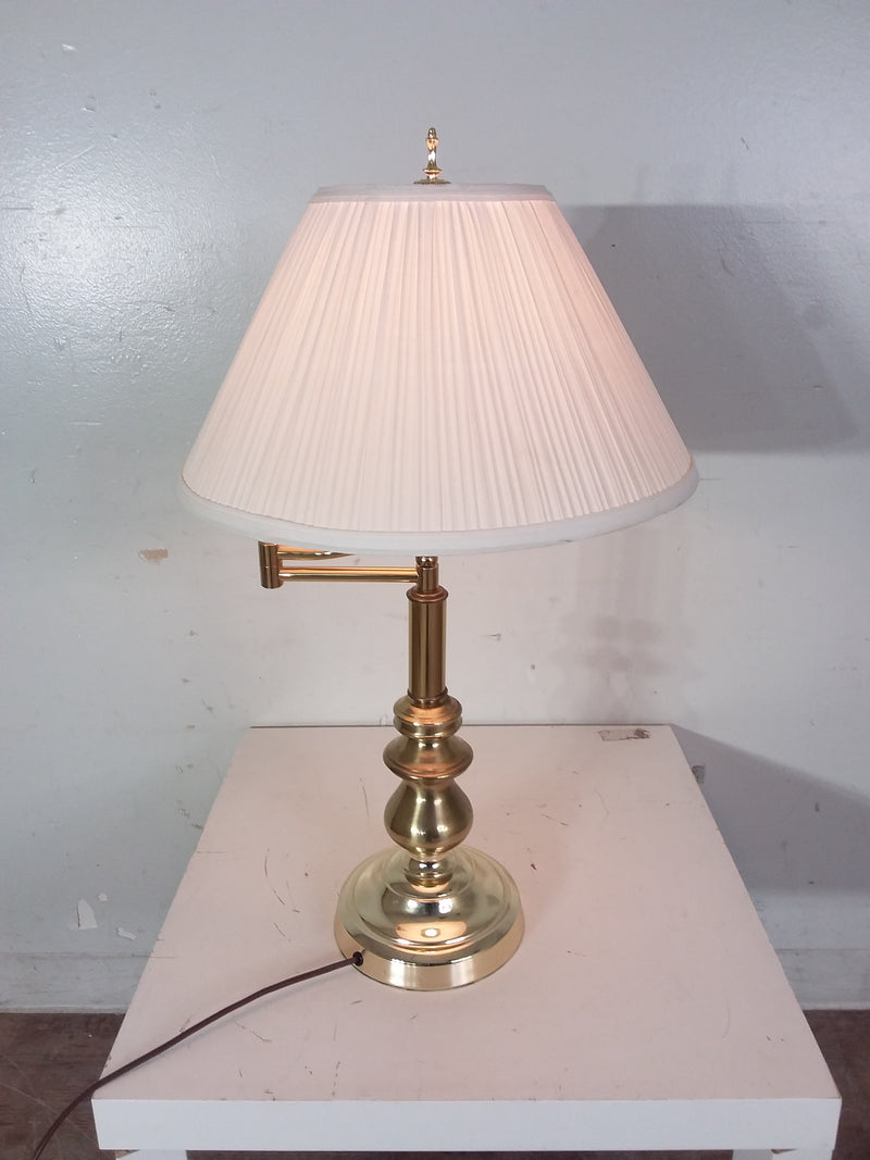 Brass Finish Swing Out Table Lamp