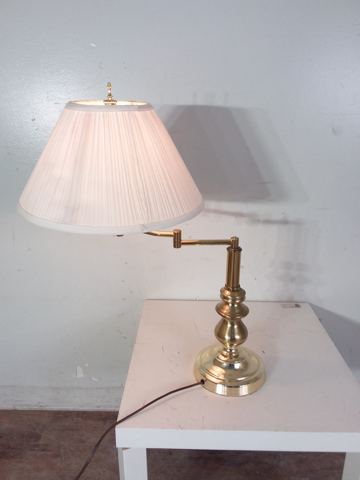 Brass Finish Swing Out Table Lamp