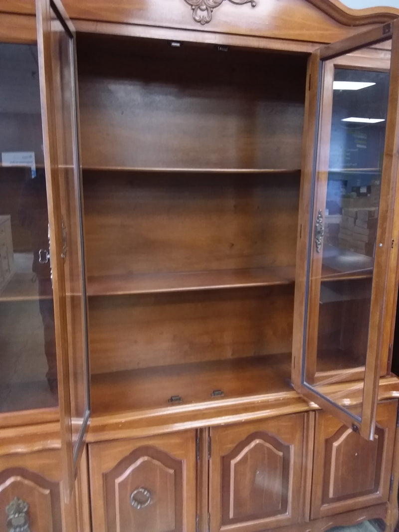 Red-Brown Wood Dining Hutch